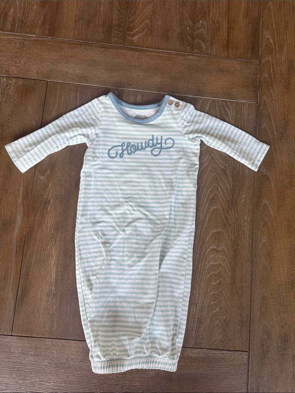 Mud Pie 'Howdy' Baby One-Piece Gown